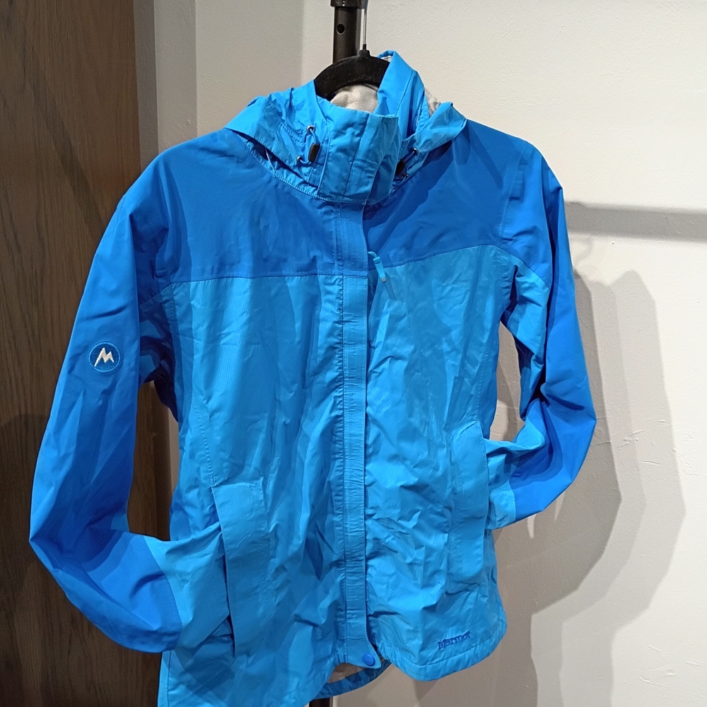 VTG Marmot Membrain Mens Blue Jacket Large Detachable hood  Ski Snow M